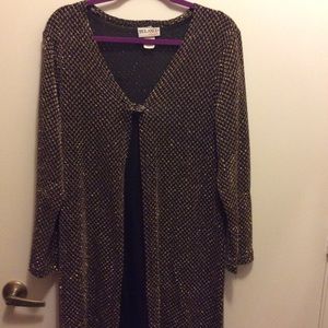 Brown and gold maxi dress